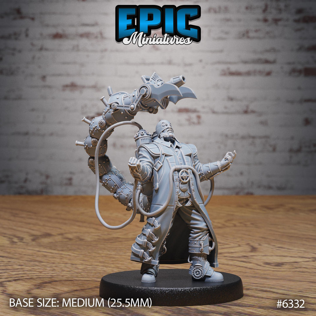 Mad Scorpion Professor Option #6332 front DND miniature Construct Laboratory 16k resin
