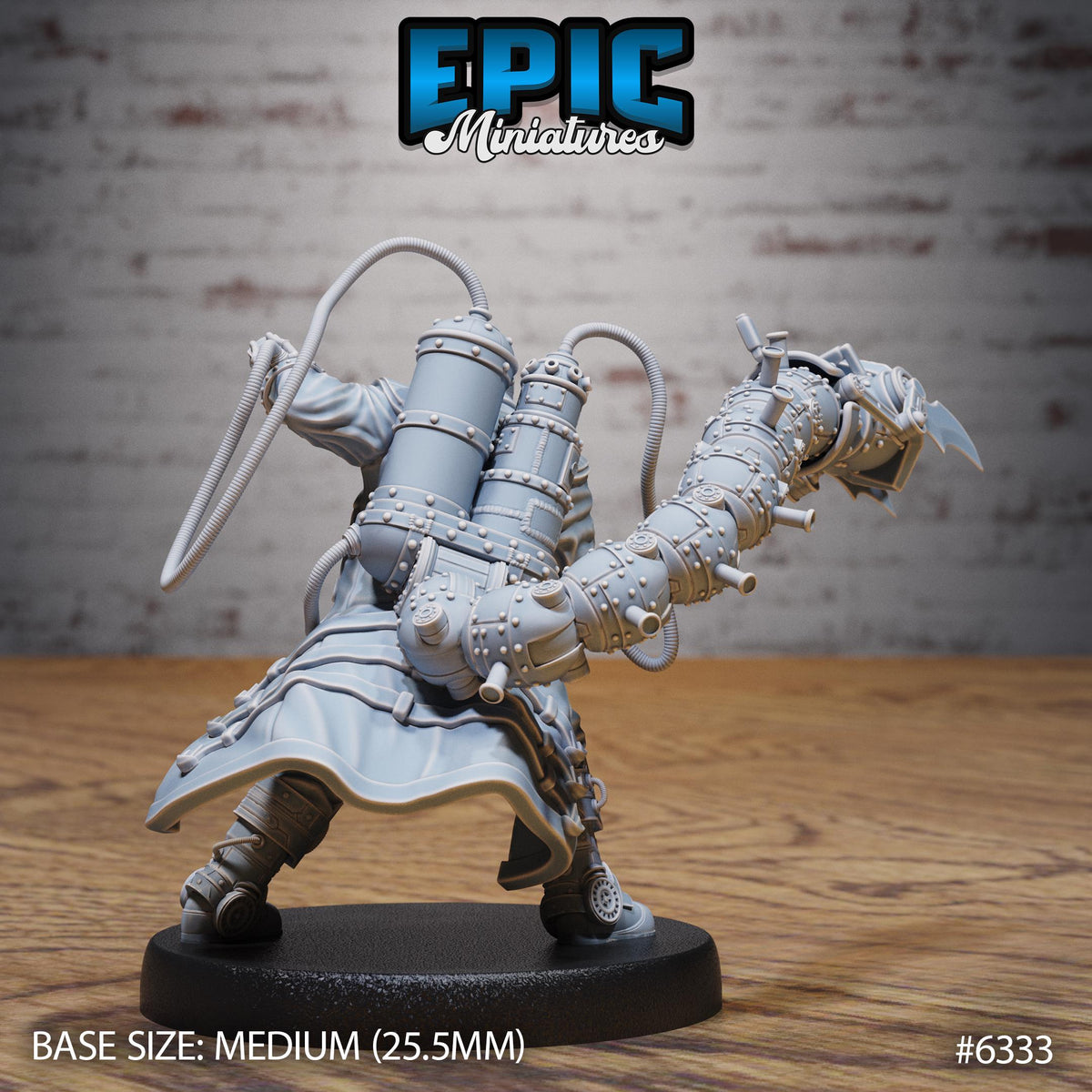 Mad Scorpion Professor Option #6333 back DND miniature Construct Laboratory 16k resin