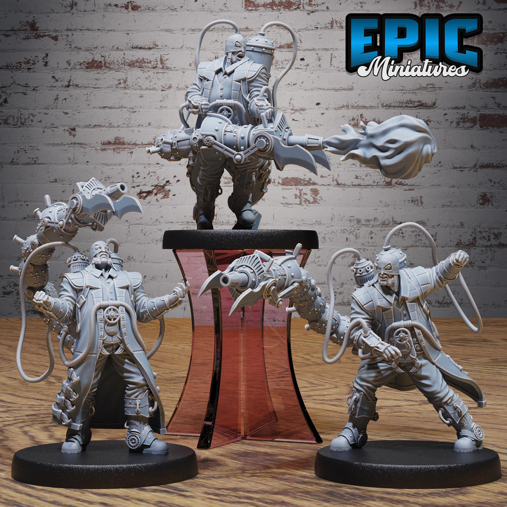 Mad Scorpion Professor Set of 3 DND miniatures group photo Construct Laboratory