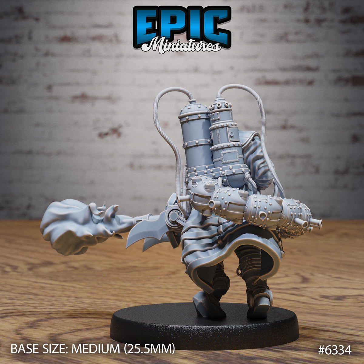 Mad Scorpion Professor Option #6334 back DND miniature Construct Laboratory 16k resin