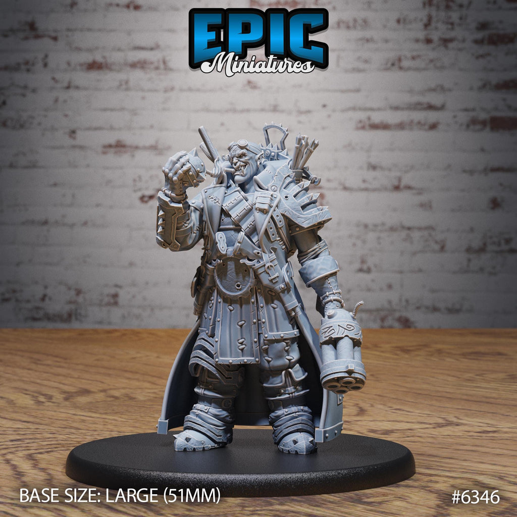 Ogre Gunslinger Option #6346 front DND miniature Construct Laboratory 16k resin