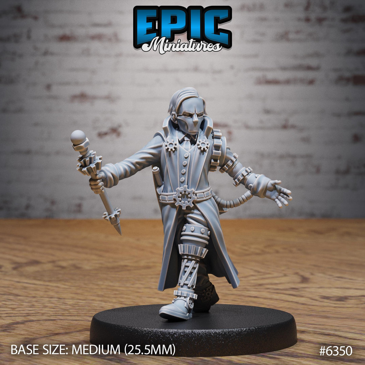 Geartown Citizen Geartown Baron front DND miniature Construct Laboratory 16k resin