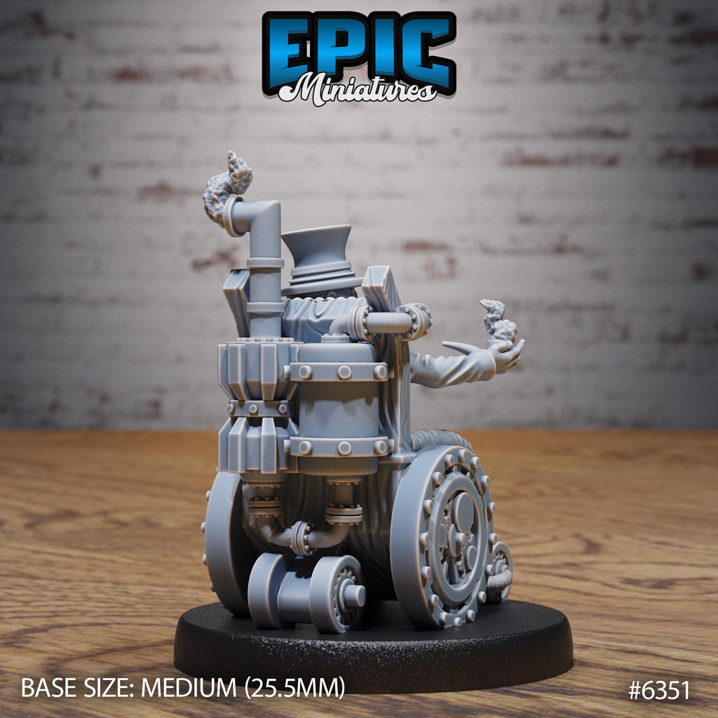 Geartown Citizen Wheelchair Tinkerer back DND miniature Construct Laboratory 16k resin