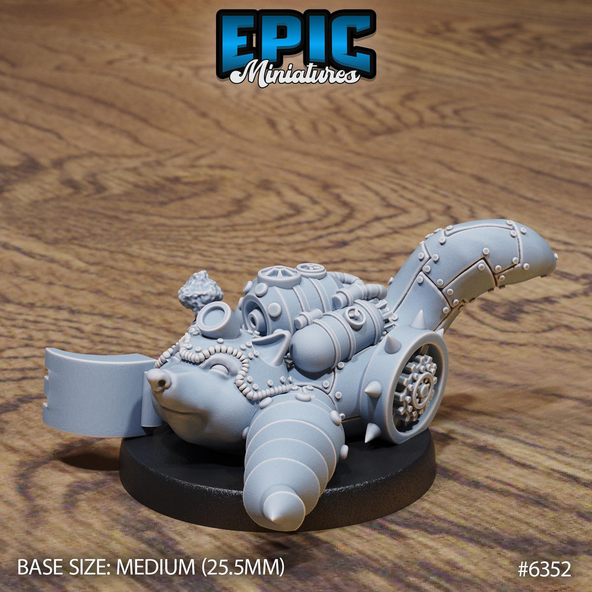 Mecha Powersuit Mecha Mole front DND miniature Construct Laboratory 16k resin