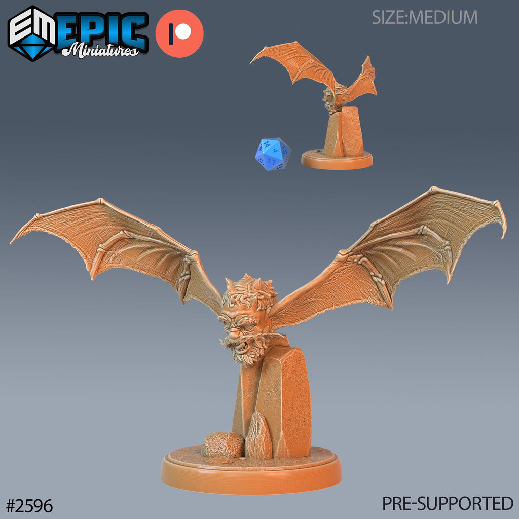 Flying Head Crazy #3 front DND miniature Vampires Curse 16k resin