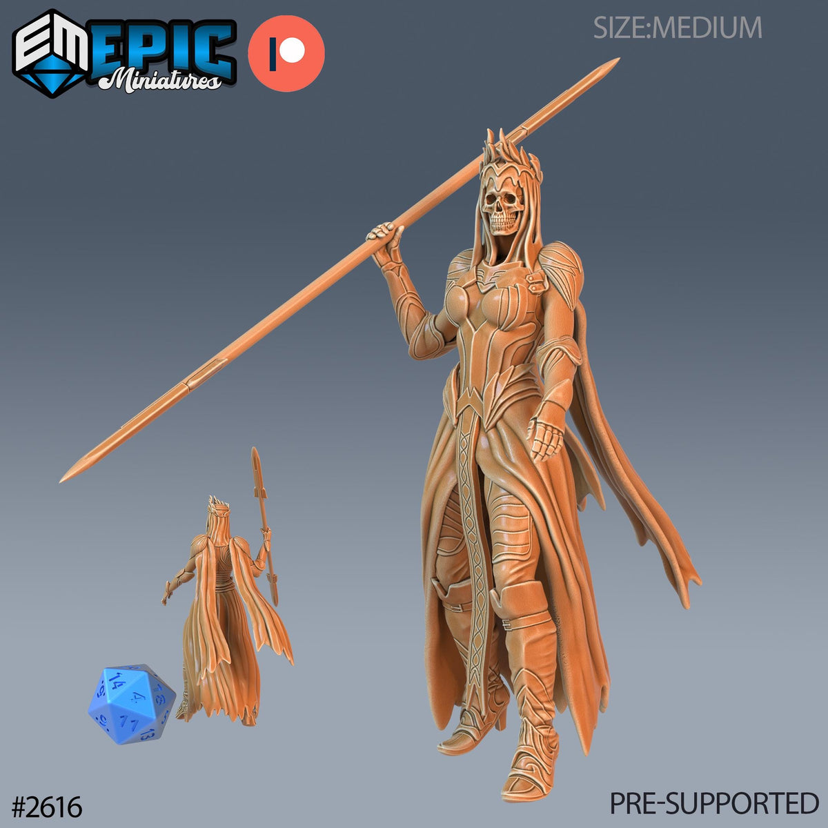 Wraith Female Option #2616 front DND miniature Vampires Curse 16k resin