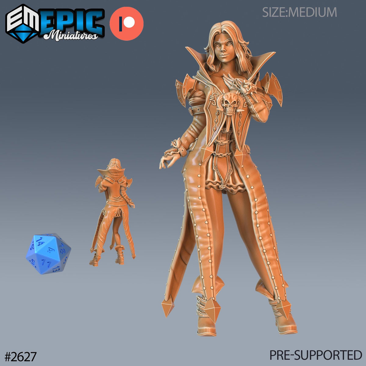 Vampire Princess Option #2627 front DND miniature Vampires Curse 16k resin