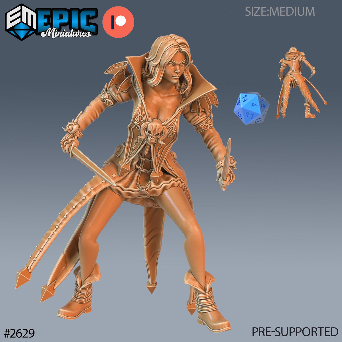 Vampire Princess Option #2629 front DND miniature Vampires Curse 16k resin