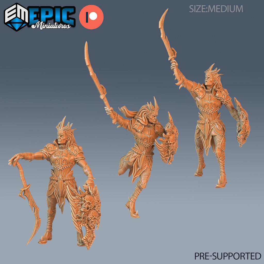Blood Paladin Set of 3 DND miniatures group photo Vampires Curse