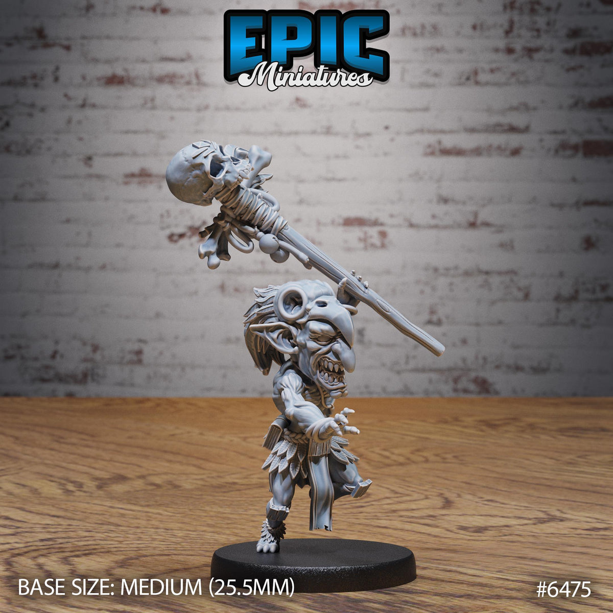 Goblin Shaman Option #6475 front DND miniature Goblin Camp 16k resin