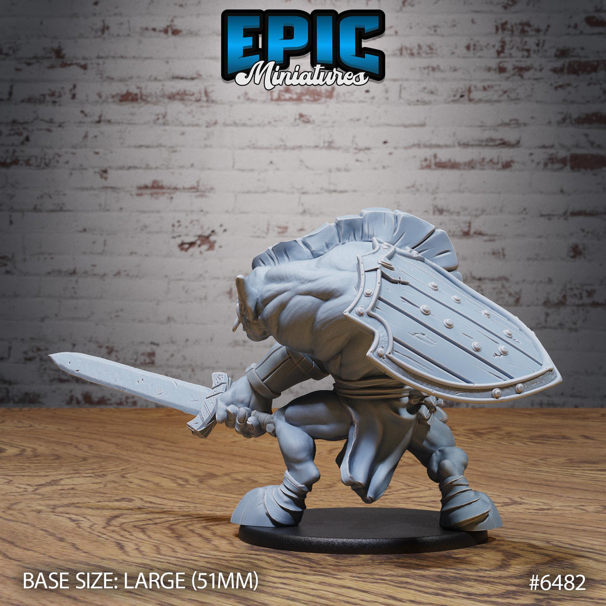 Pig Ogre Option #6482 back DND miniature Goblin Camp 16k resin