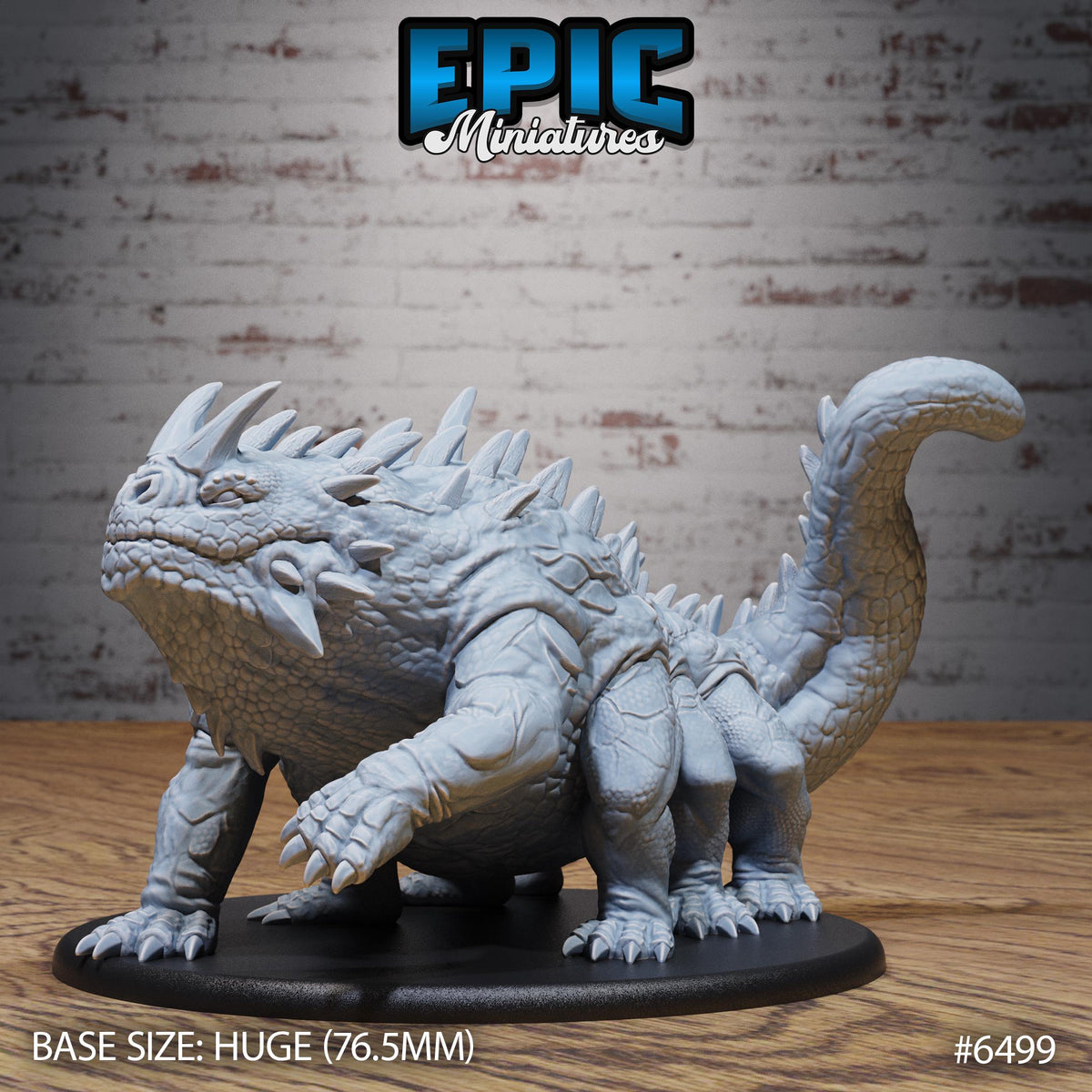 Classic Basilisk Option #6499 front DND miniature Goblin Camp 16k resin