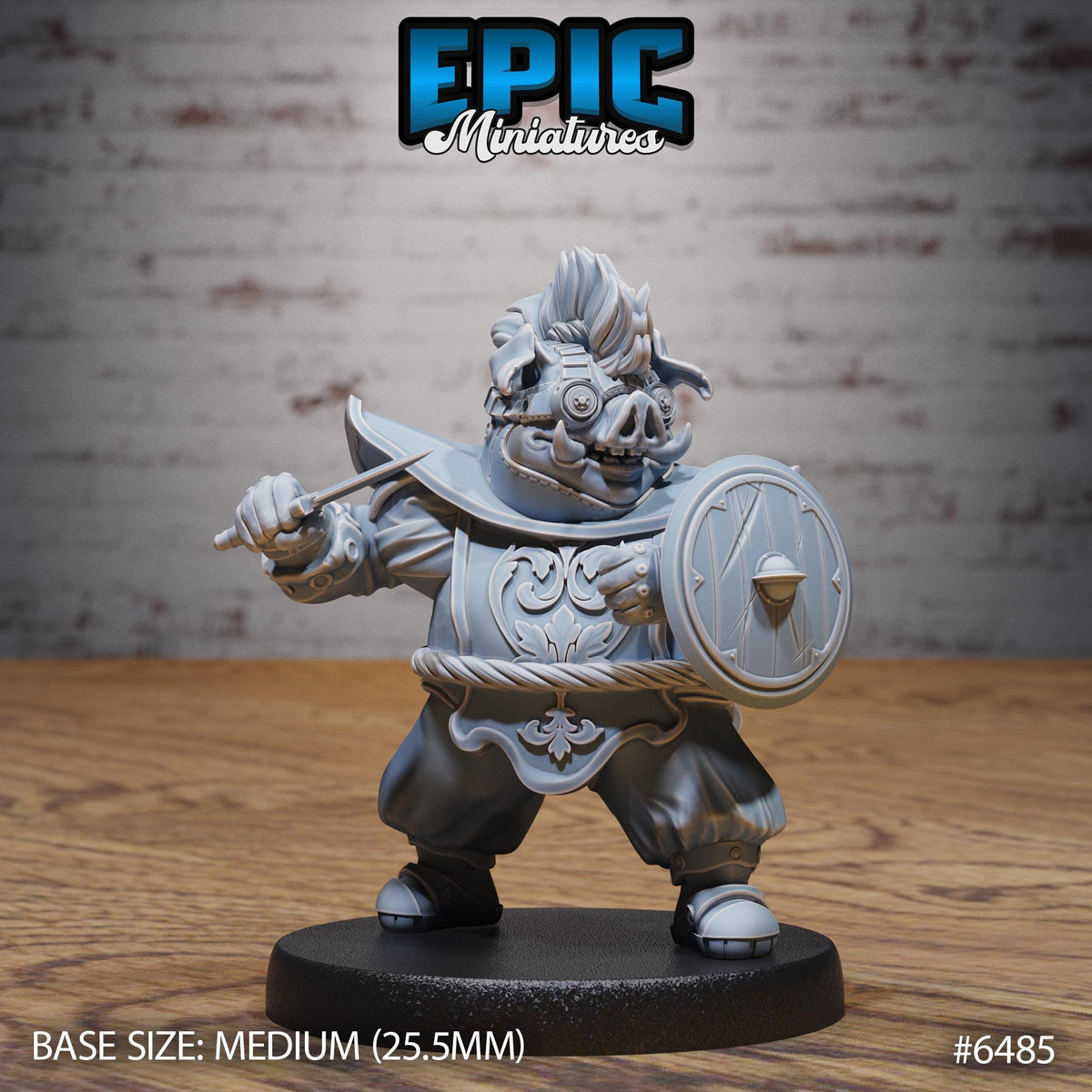 Pig Alchemist Option #6485 front DND miniature Goblin Camp 16k resin