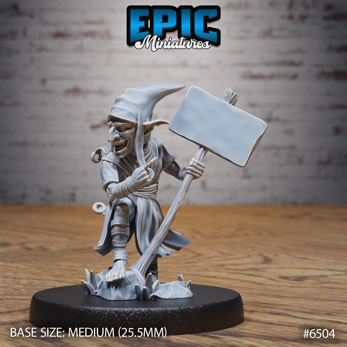 Redcap Goblin Option #6504 front DND miniature Goblin Camp 16k resin