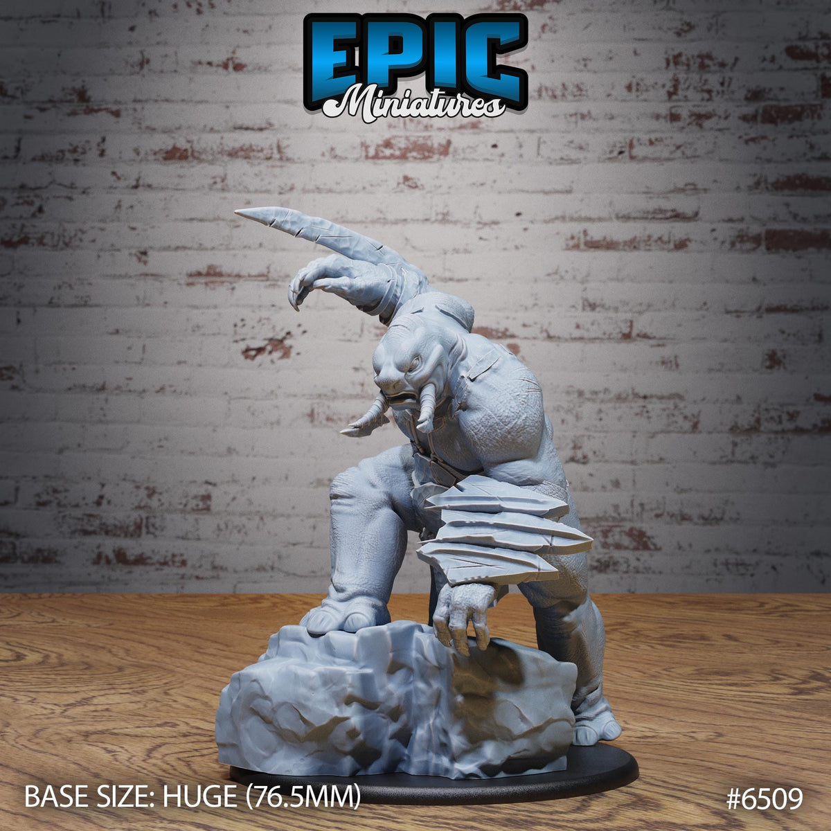 Tamed Troll Option #6509 front DND miniature Goblin Camp 16k resin