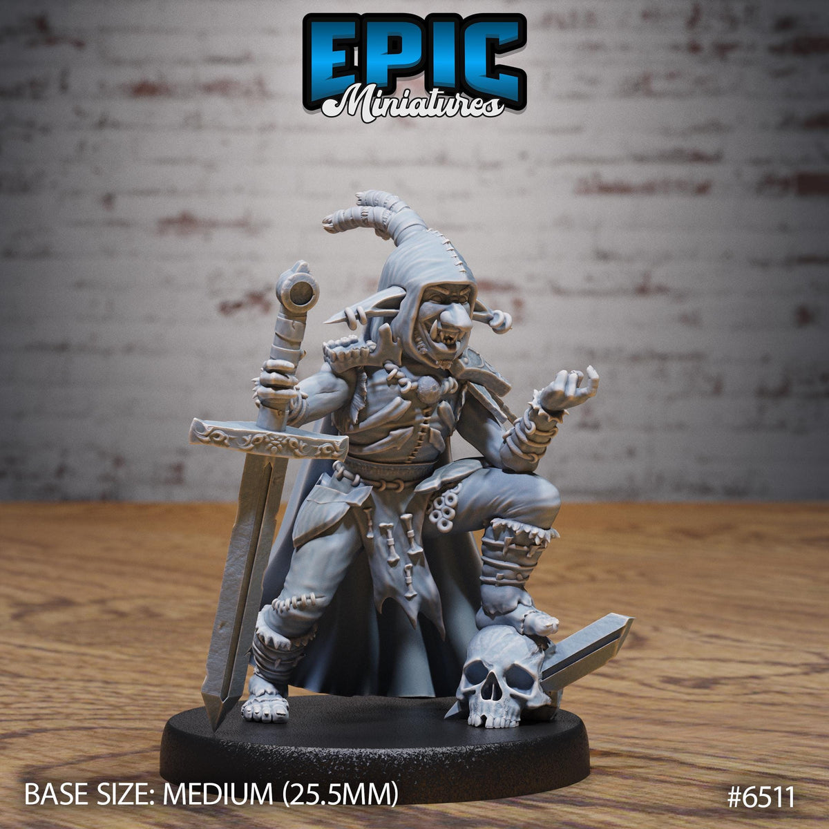 Goblin Troll Hunter Option #6511 front DND miniature Goblin Camp 16k resin