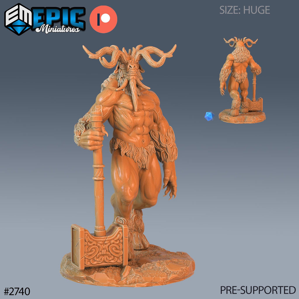 Baphomet Option #2740 front DND miniature Demonic Foulness 16k resin