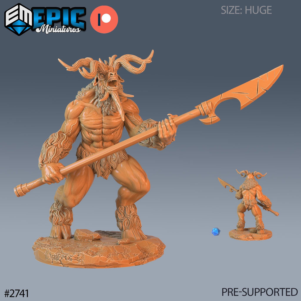 Baphomet Option #2741 front DND miniature Demonic Foulness 16k resin