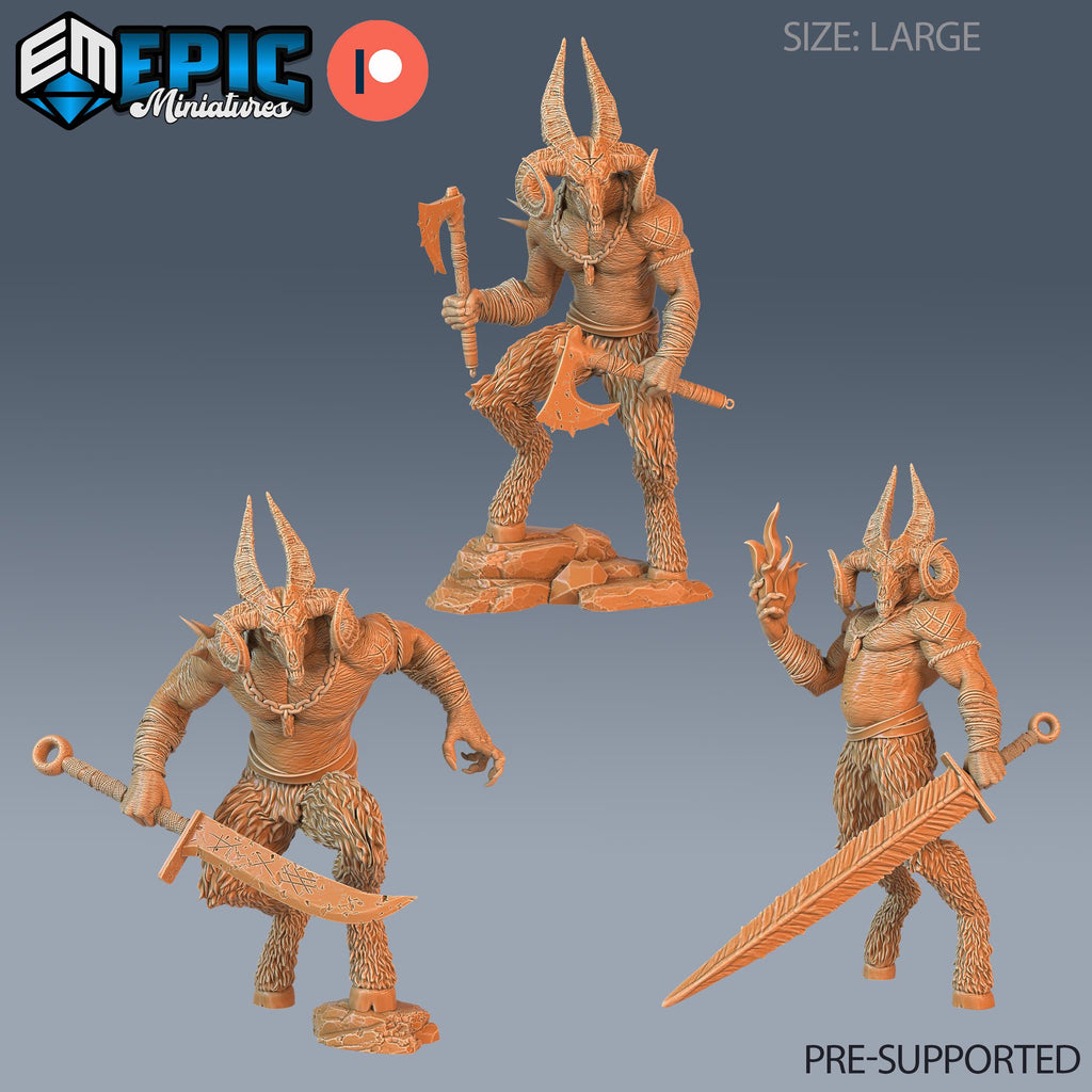 Goristro Set of 3 DND miniatures group photo Demonic Foulness