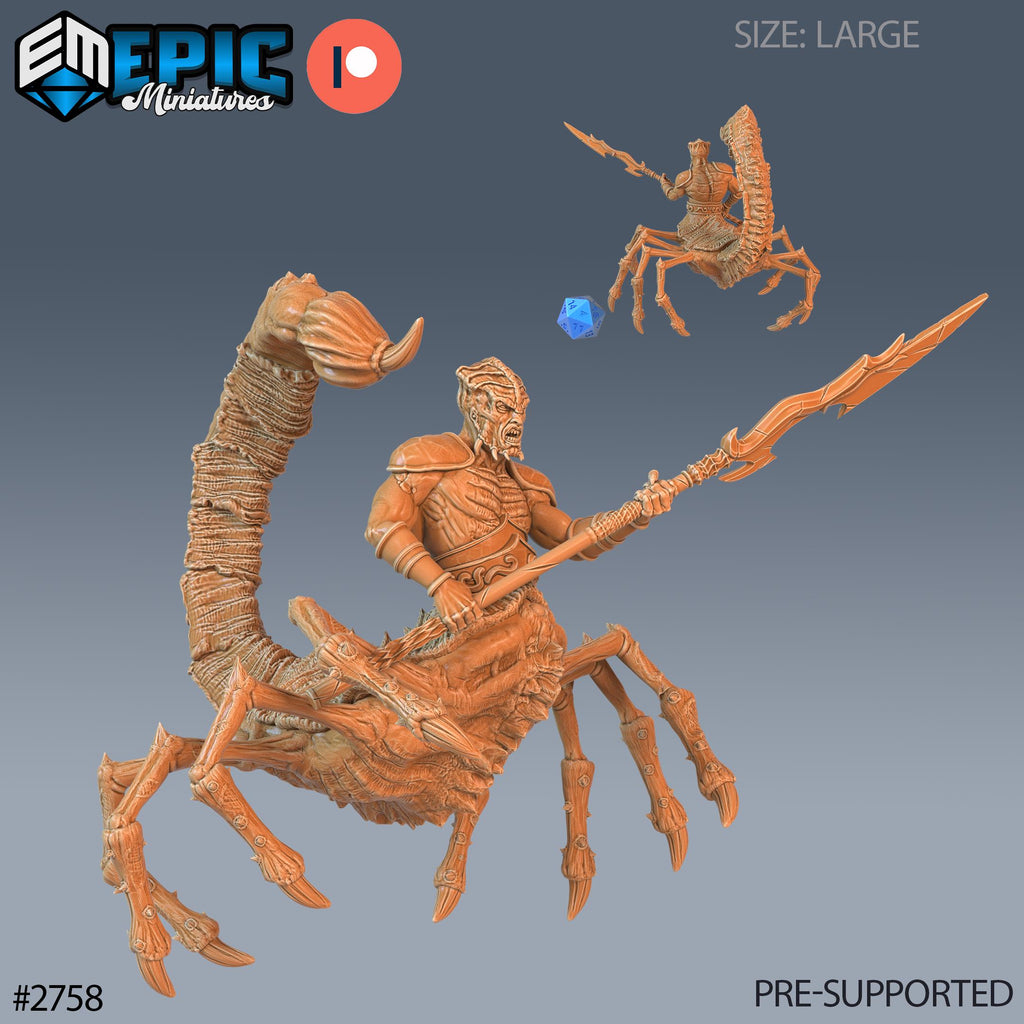 Scorpion Demon Option #2758 front DND miniature Demonic Foulness 16k resin