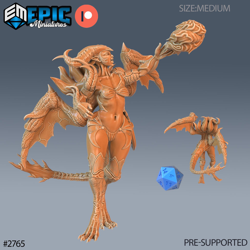 Succubus Empress Option #2765 front DND miniature Demonic Foulness 16k resin