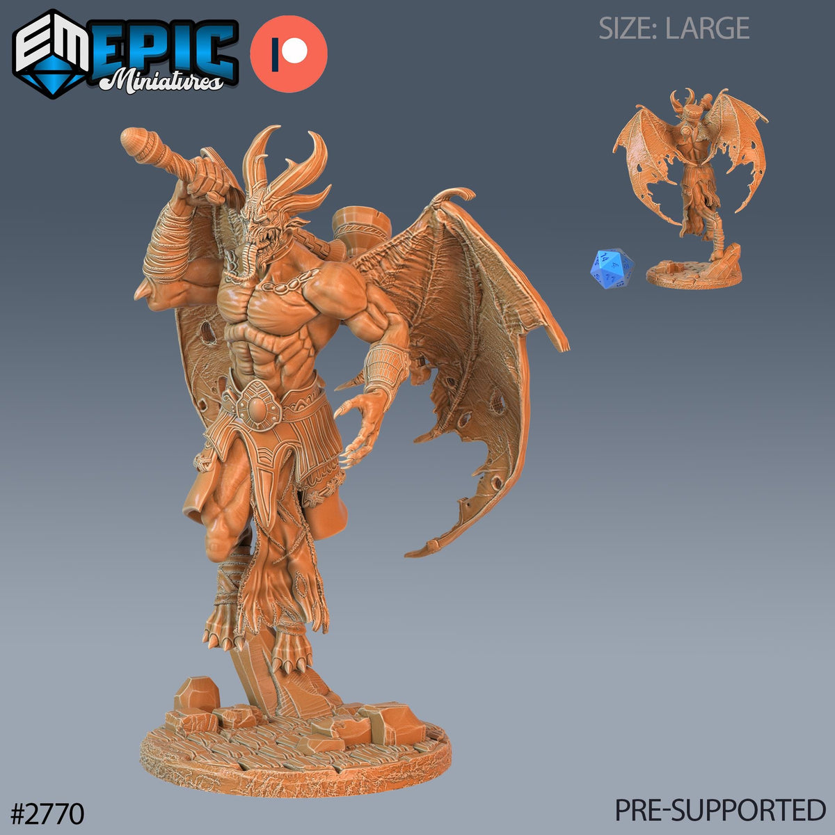 Hell Marauder Option #2770 front DND miniature Demonic Foulness 16k resin