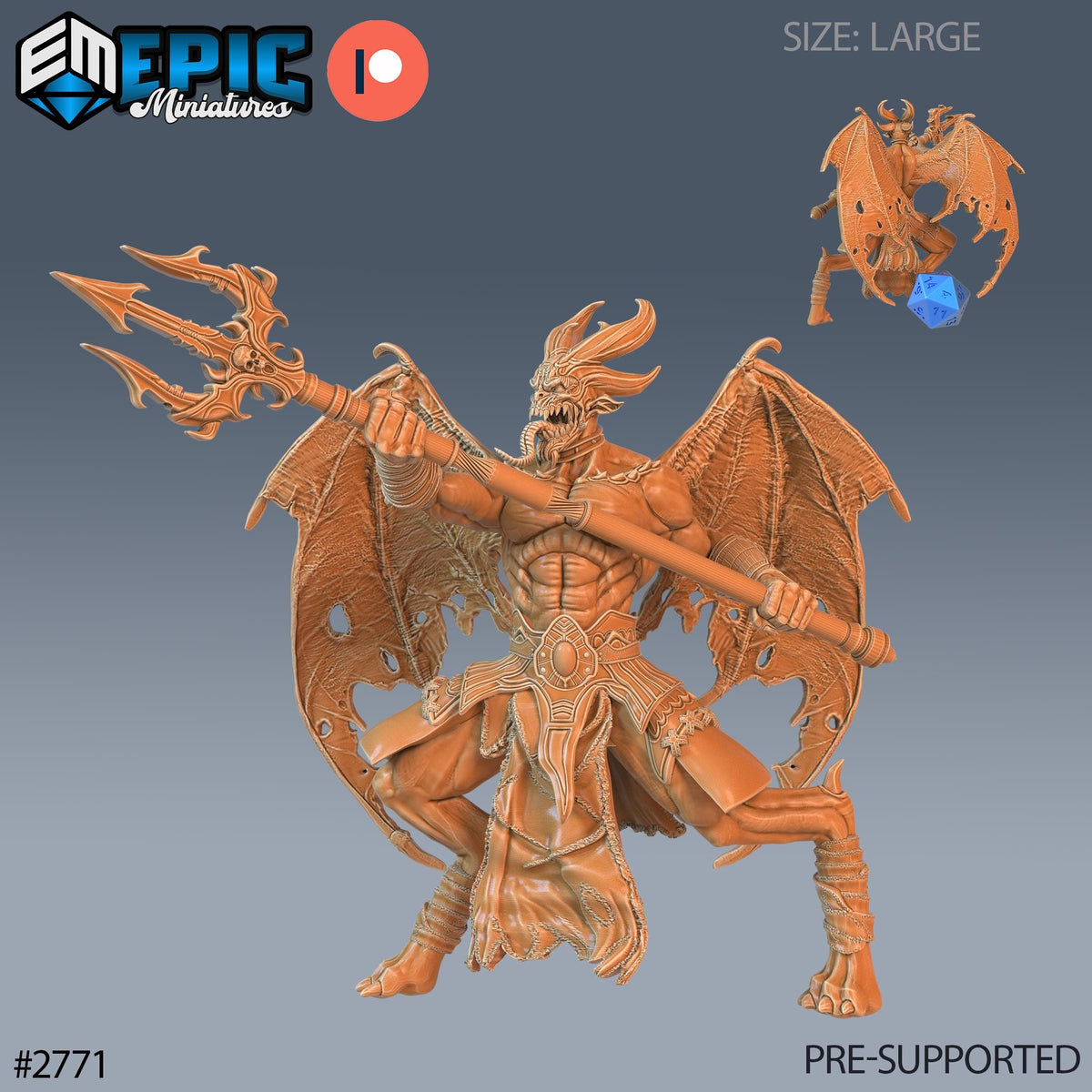 Hell Marauder Option #2771 front DND miniature Demonic Foulness 16k resin
