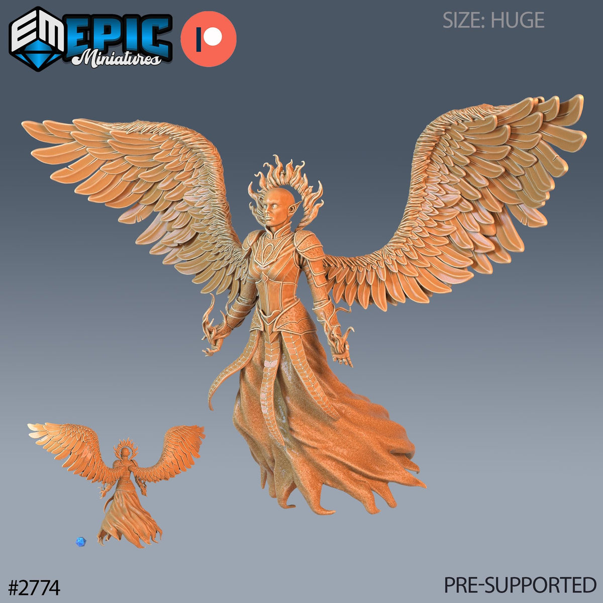 Hell's Angel Zariel Option #2774 front DND miniature Demonic Foulness 16k resin