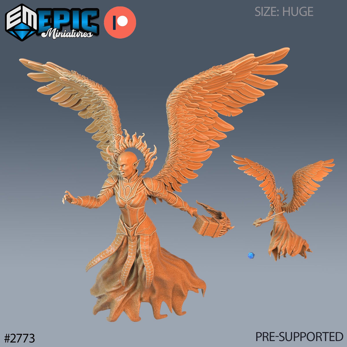 Hell's Angel Zariel Option #2773 front DND miniature Demonic Foulness 16k resin