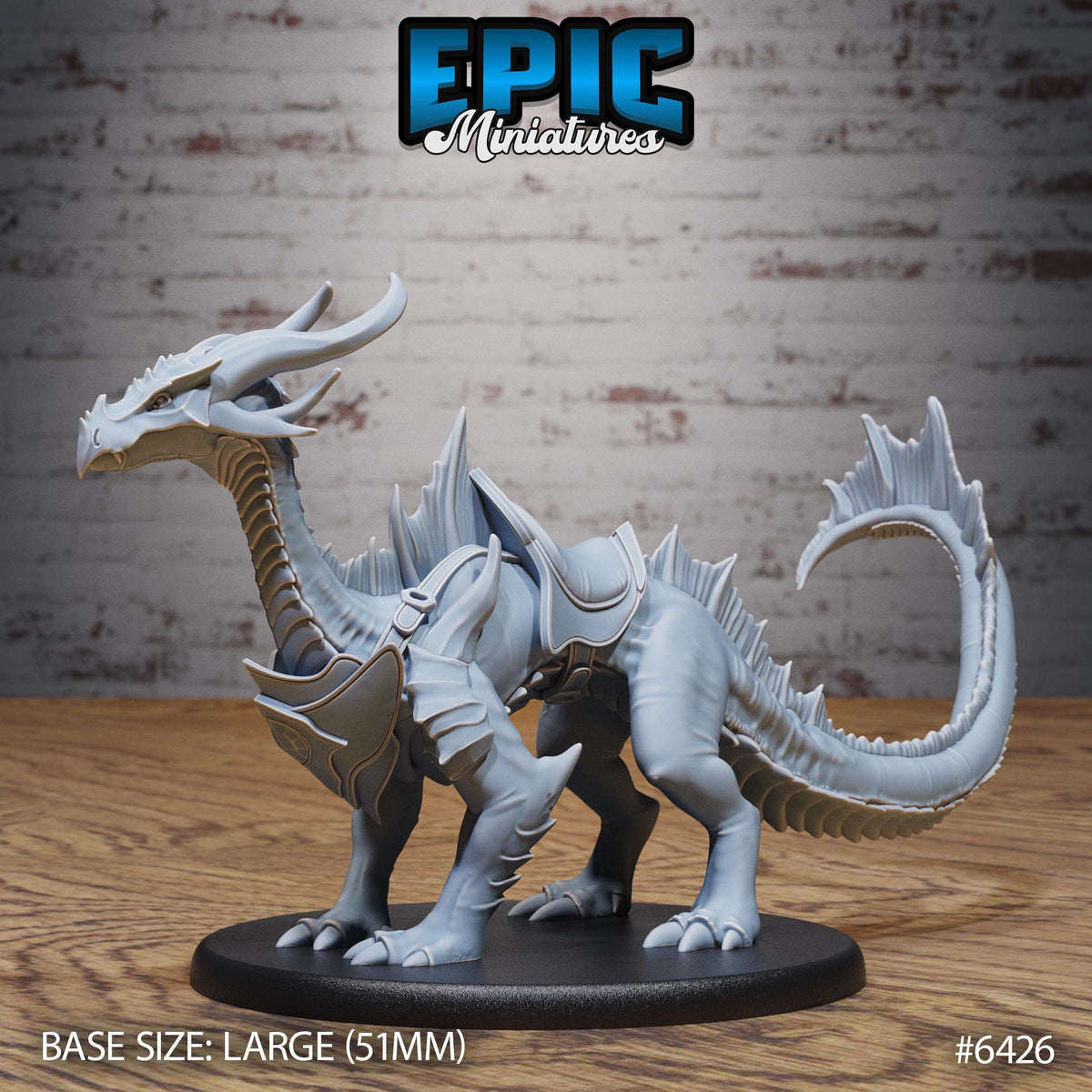 Emerald Guard Drake Option #6426 (2) front DND miniature Dragons Reborn 16k resin