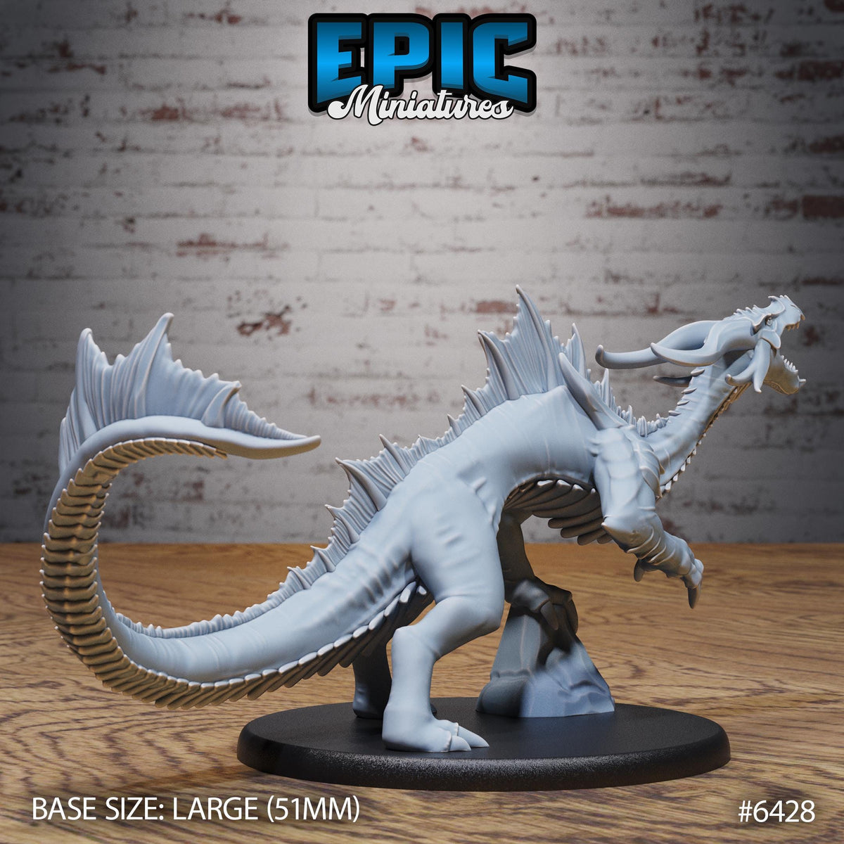 Emerald Guard Drake Option #6428 back DND miniature Dragons Reborn 16k resin