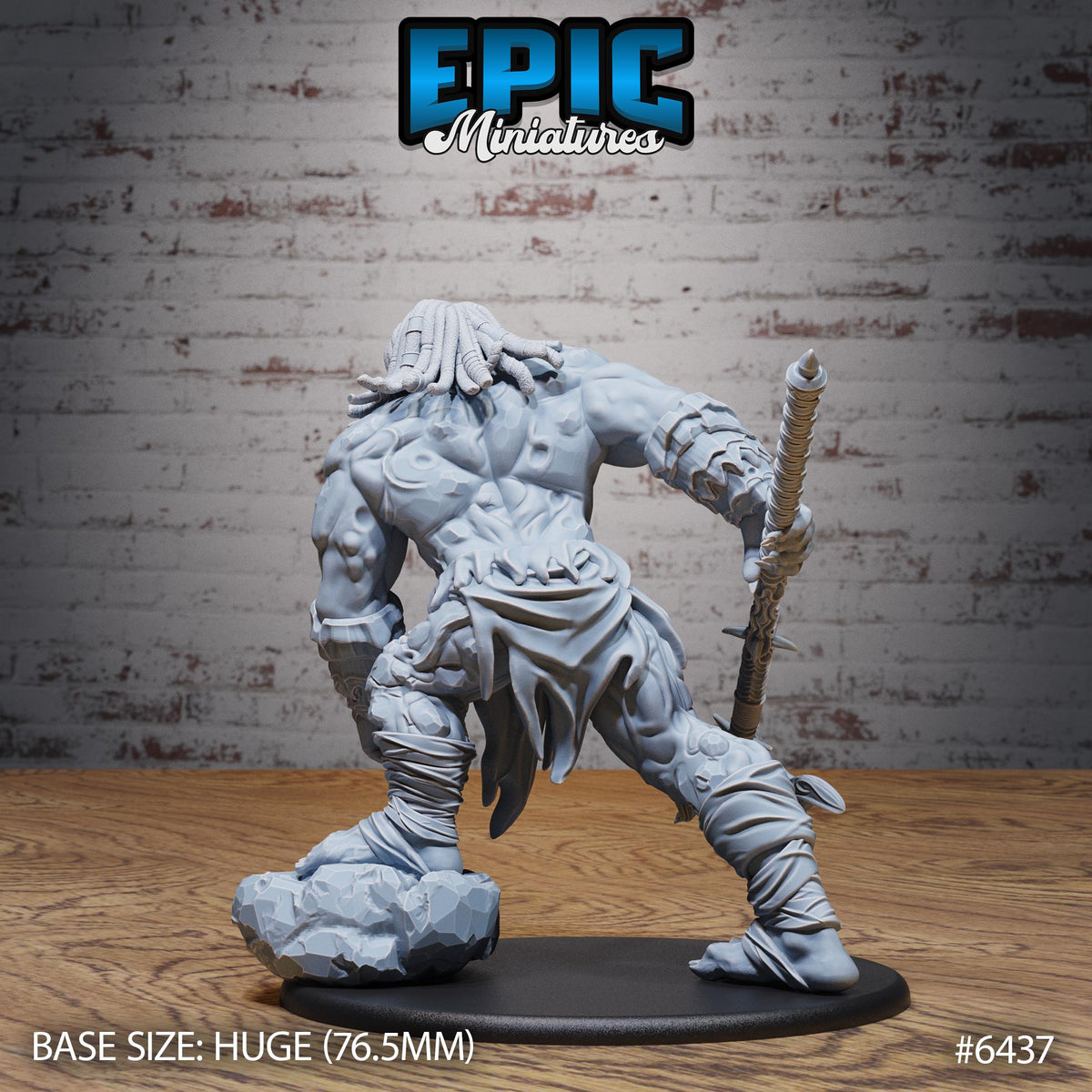 Primal Giant Option #6437 back DND miniature Dragons Reborn 16k resin