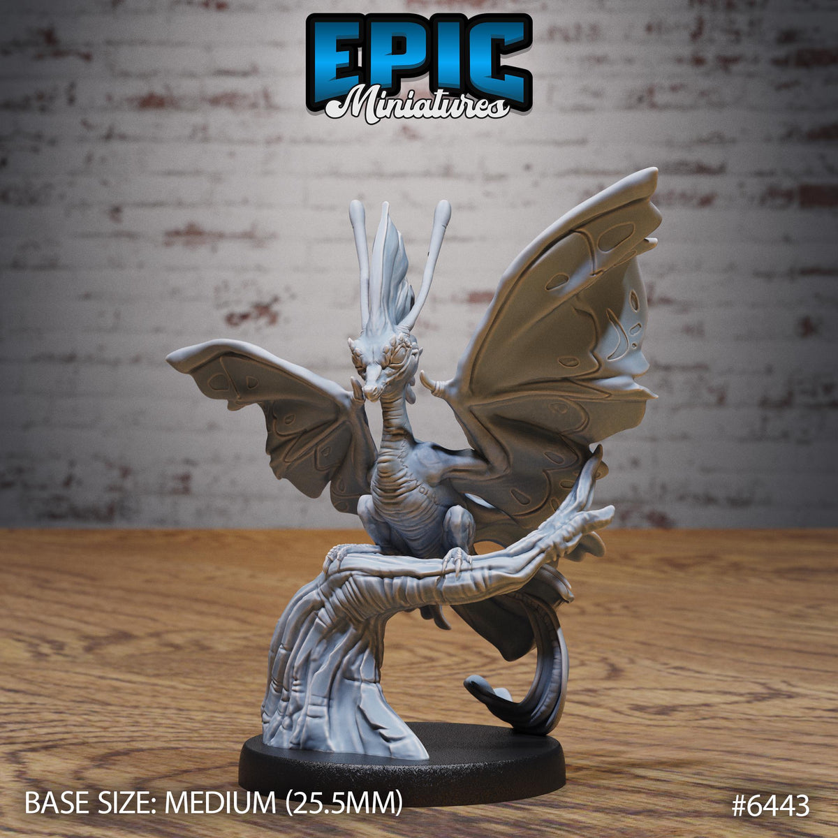 Fairy Wyvern Option #6443 front DND miniature Dragons Reborn 16k resin