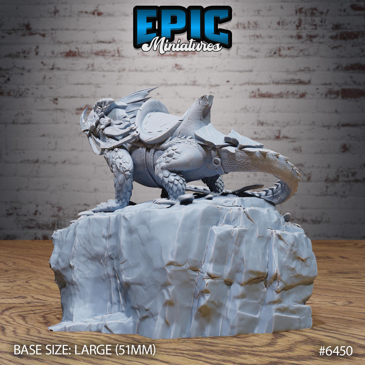 Giant Lizard Option #6450 back DND miniature Dragons Reborn 16k resin