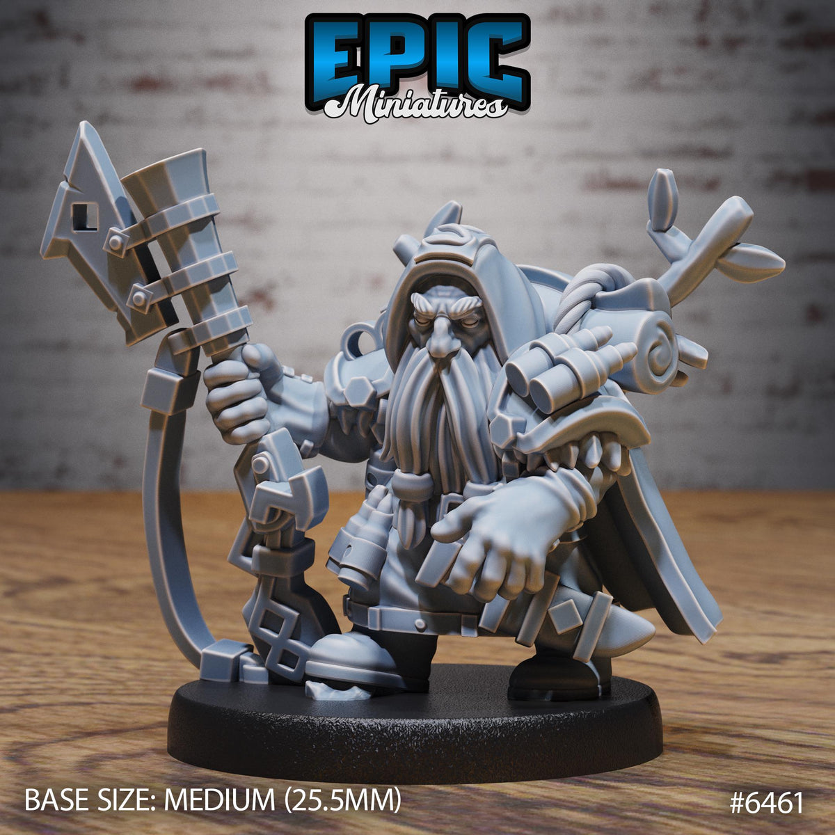 Dwarf Dragon Gunner Option #6461 front DND miniature Dragons Reborn 16k resin