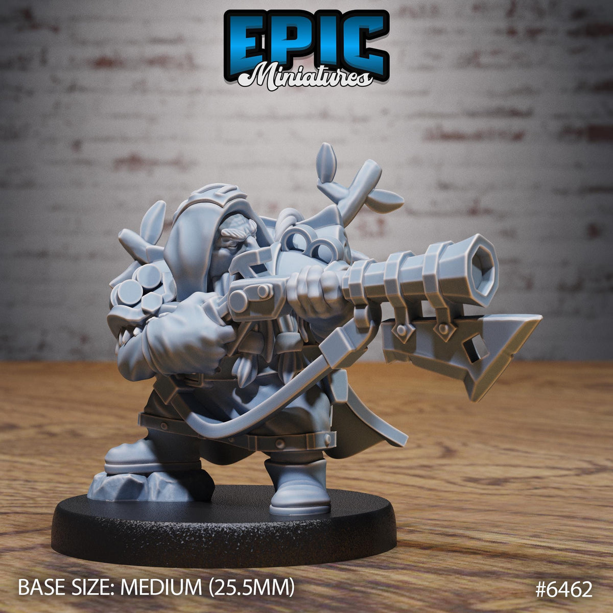 Dwarf Dragon Gunner Option #6462 front DND miniature Dragons Reborn 16k resin