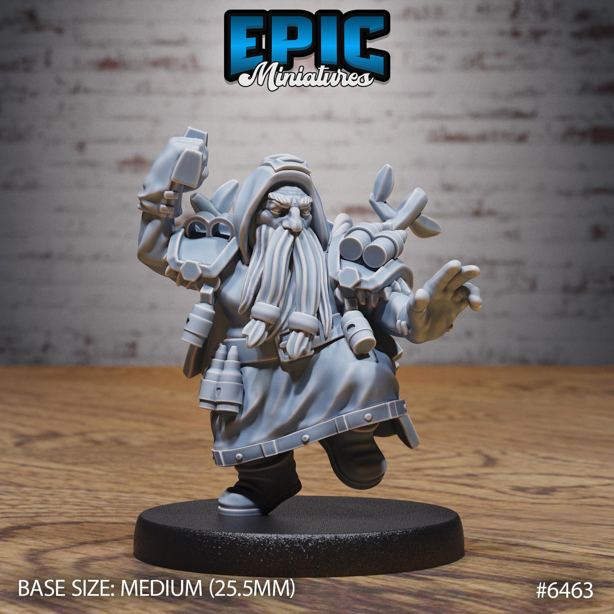 Dwarf Dragon Gunner Option #6463 front DND miniature Dragons Reborn 16k resin