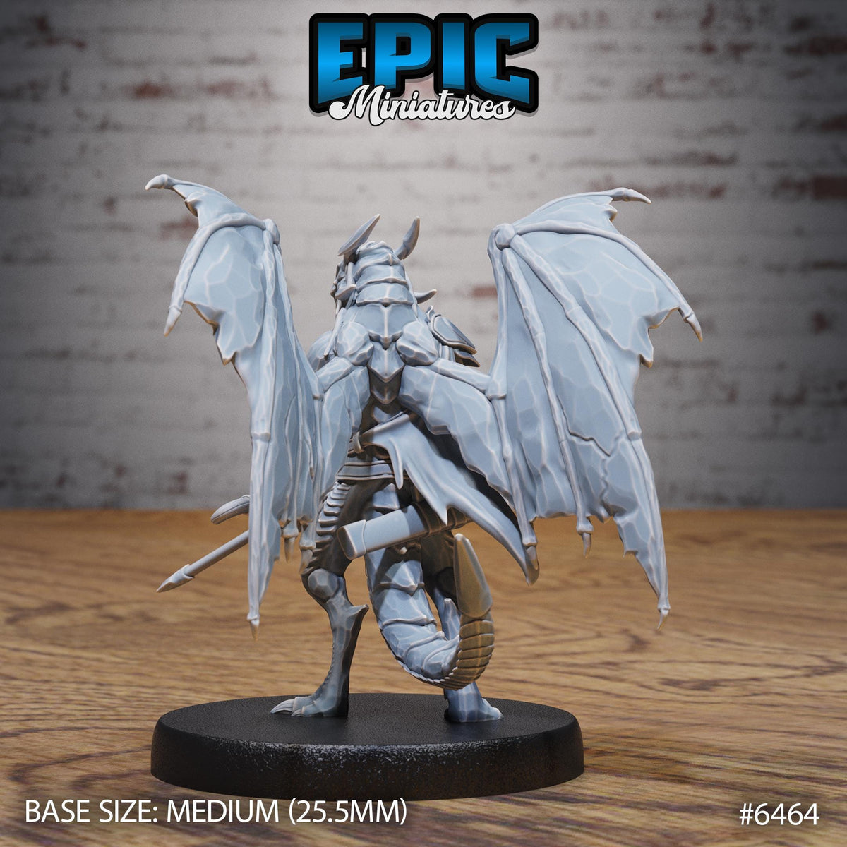 Draconic Demon Sapphire Option #6464 back DND miniature Dragons Reborn 16k resin
