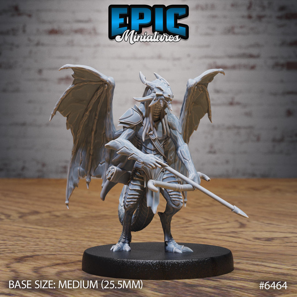 Draconic Demon Sapphire Option #6464 front DND miniature Dragons Reborn 16k resin