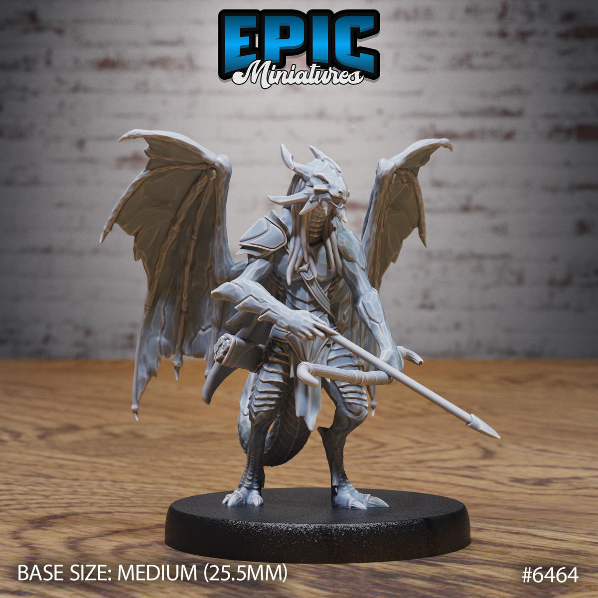 Draconic Demon Sapphire Option #6464 front DND miniature Dragons Reborn 16k resin