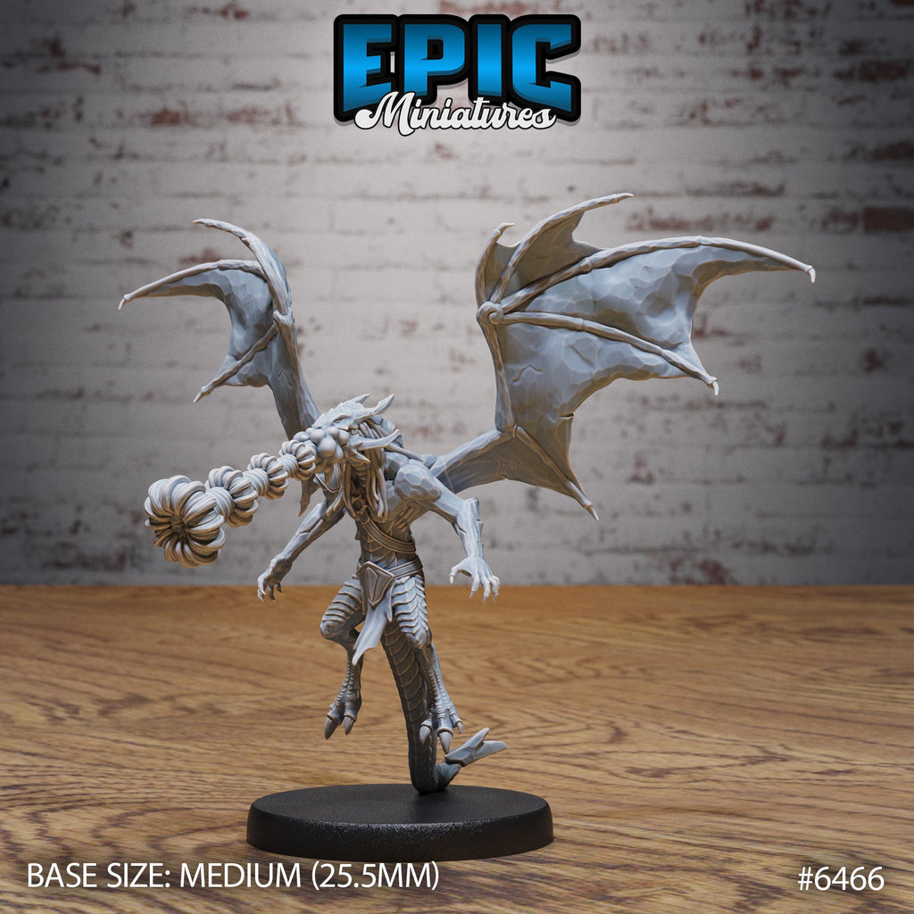 Draconic Demon Sapphire Option #6466 front DND miniature Dragons Reborn 16k resin
