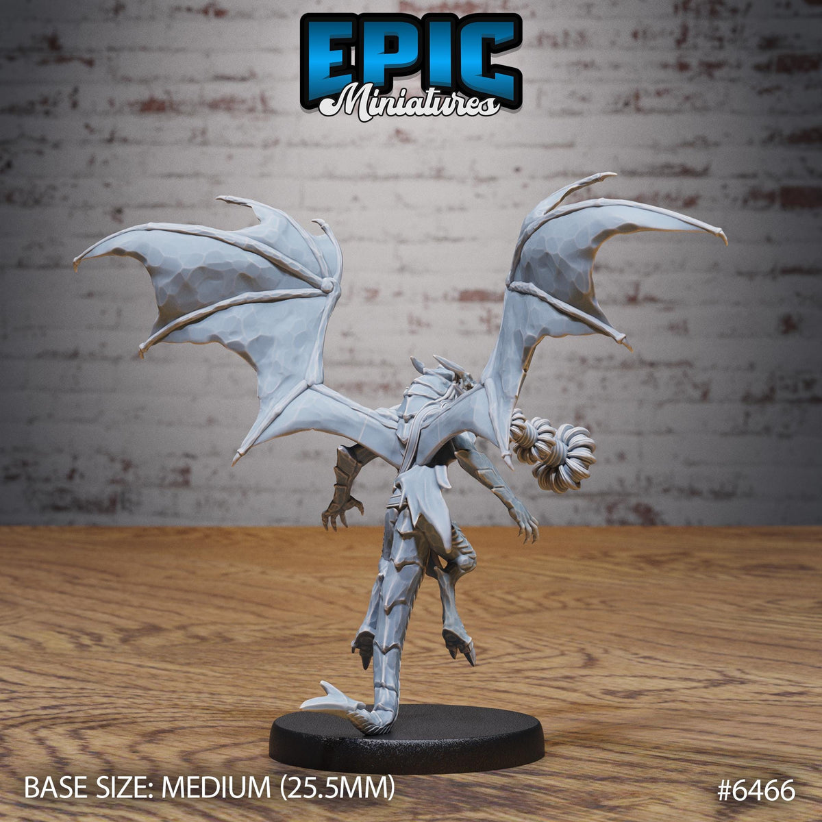 Draconic Demon Sapphire Option #6466 back DND miniature Dragons Reborn 16k resin