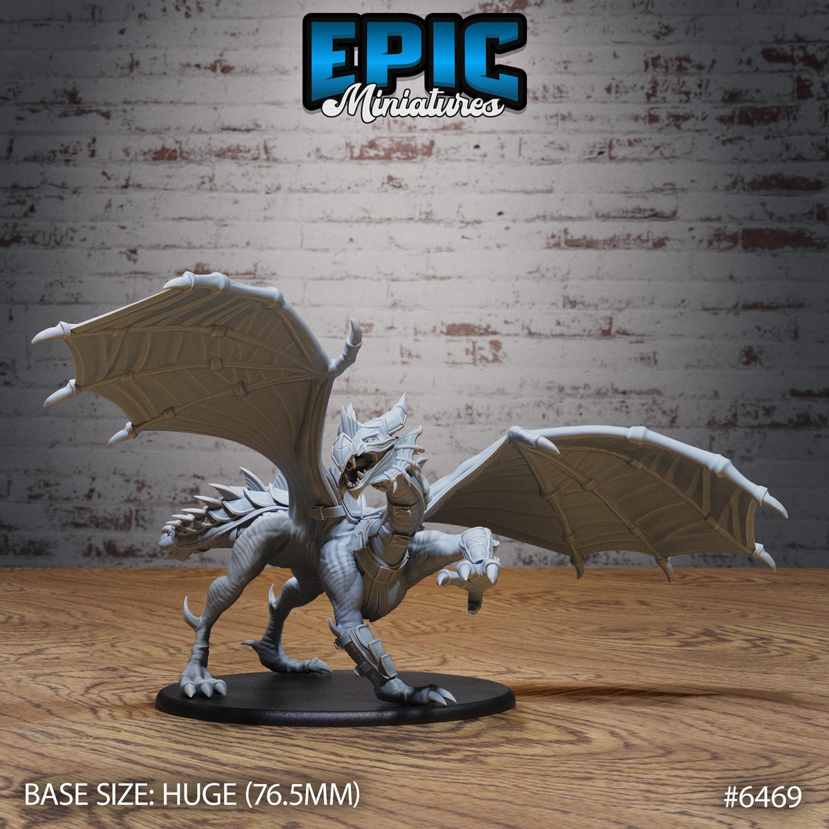 Armored Dragon of 3 Option #6469 front DND miniature Dragons Reborn 16k resin