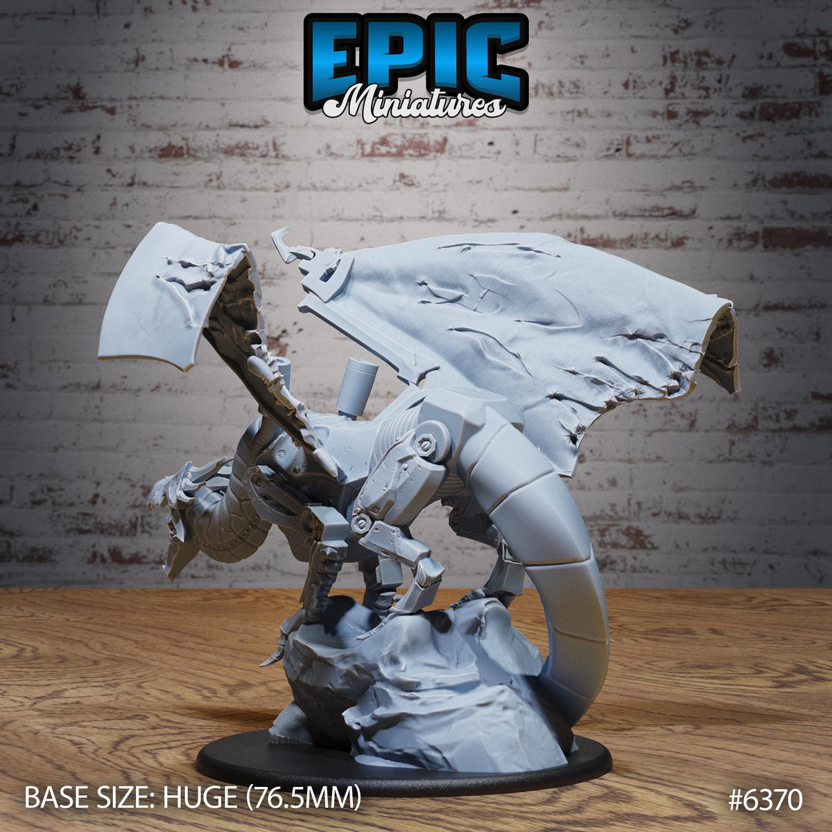 Clockwork Dragon Option #6370 back DND miniature Construct Laboratory 16k resin
