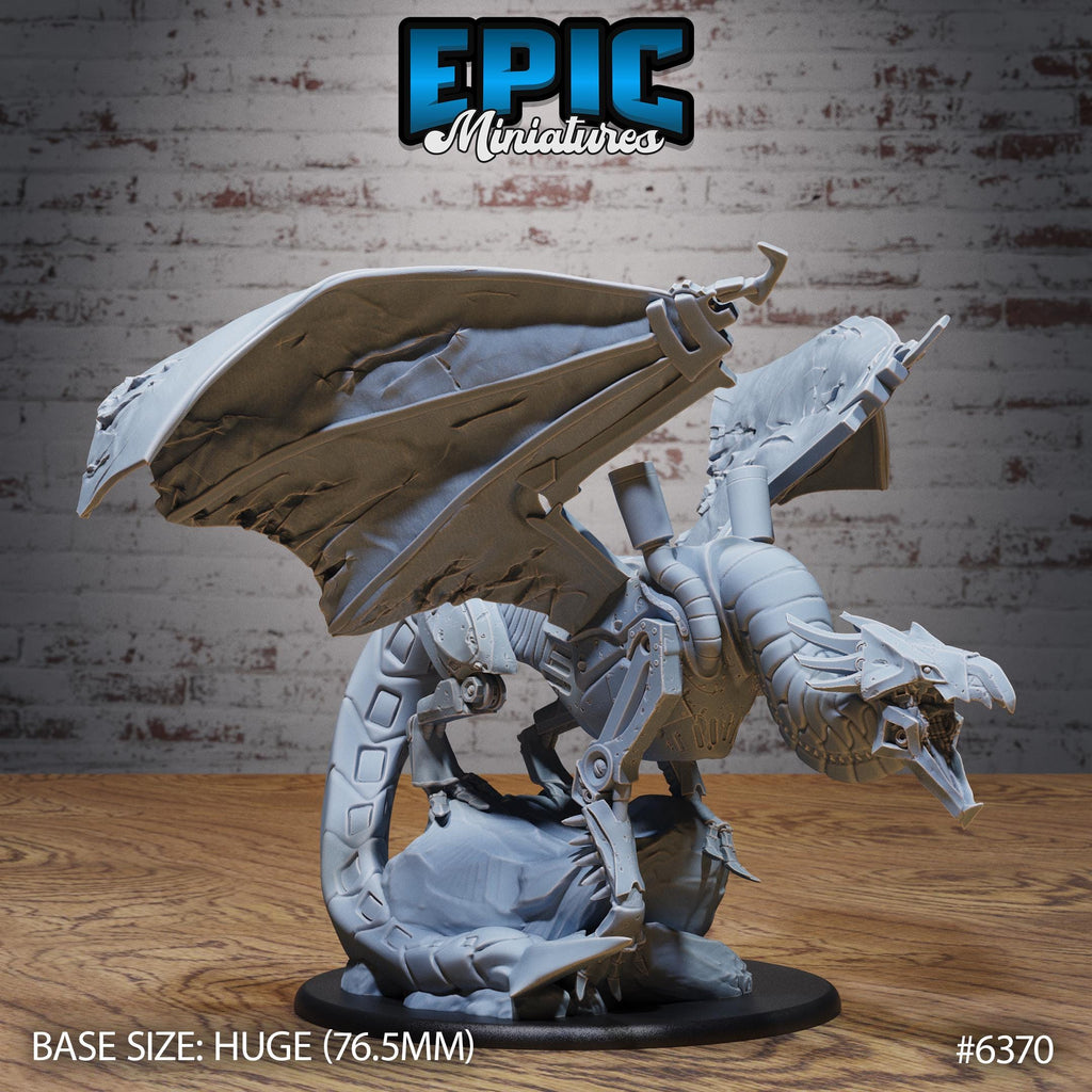 Clockwork Dragon Option #6370 front DND miniature Construct Laboratory 16k resin