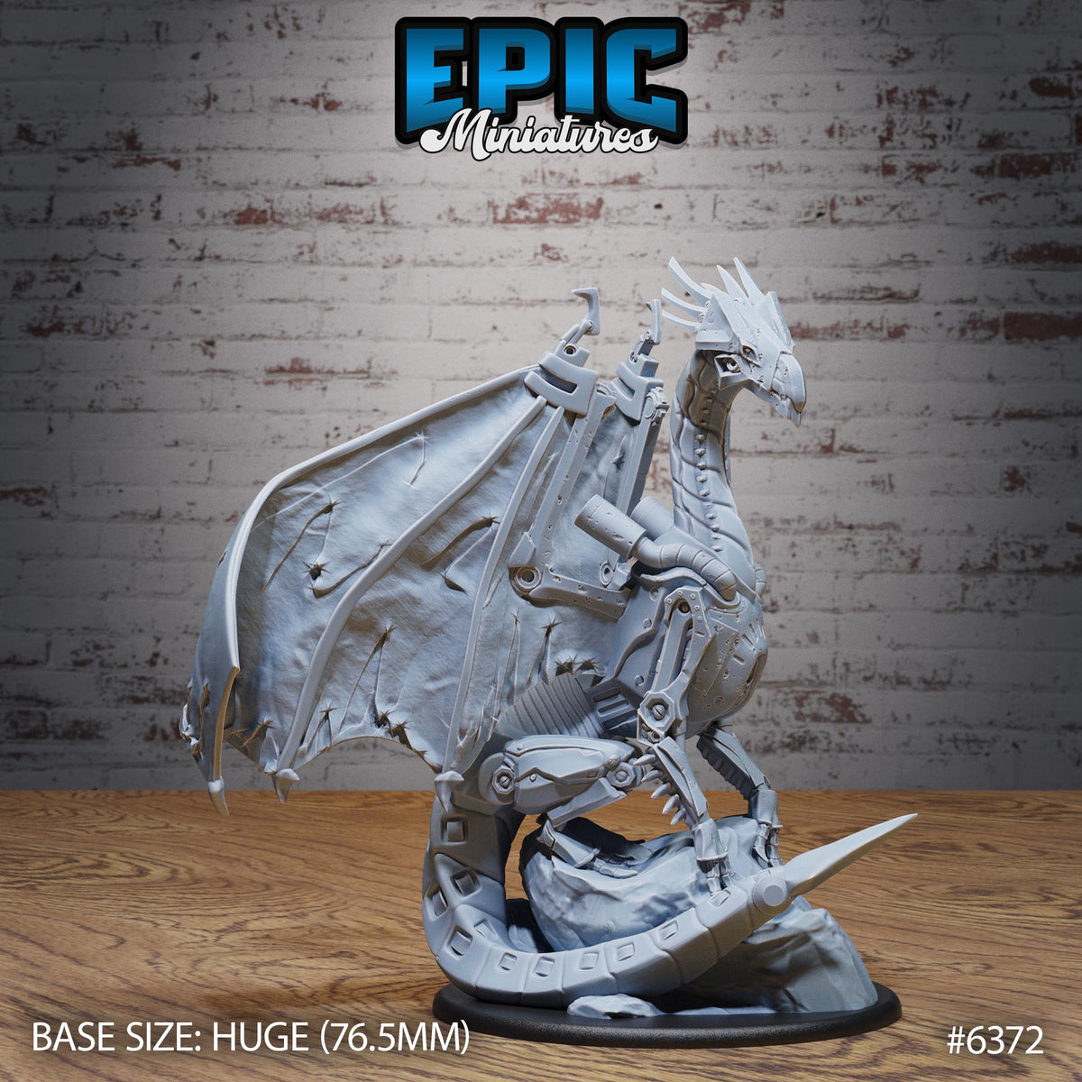 Clockwork Dragon Option #6372 front DND miniature Construct Laboratory 16k resin