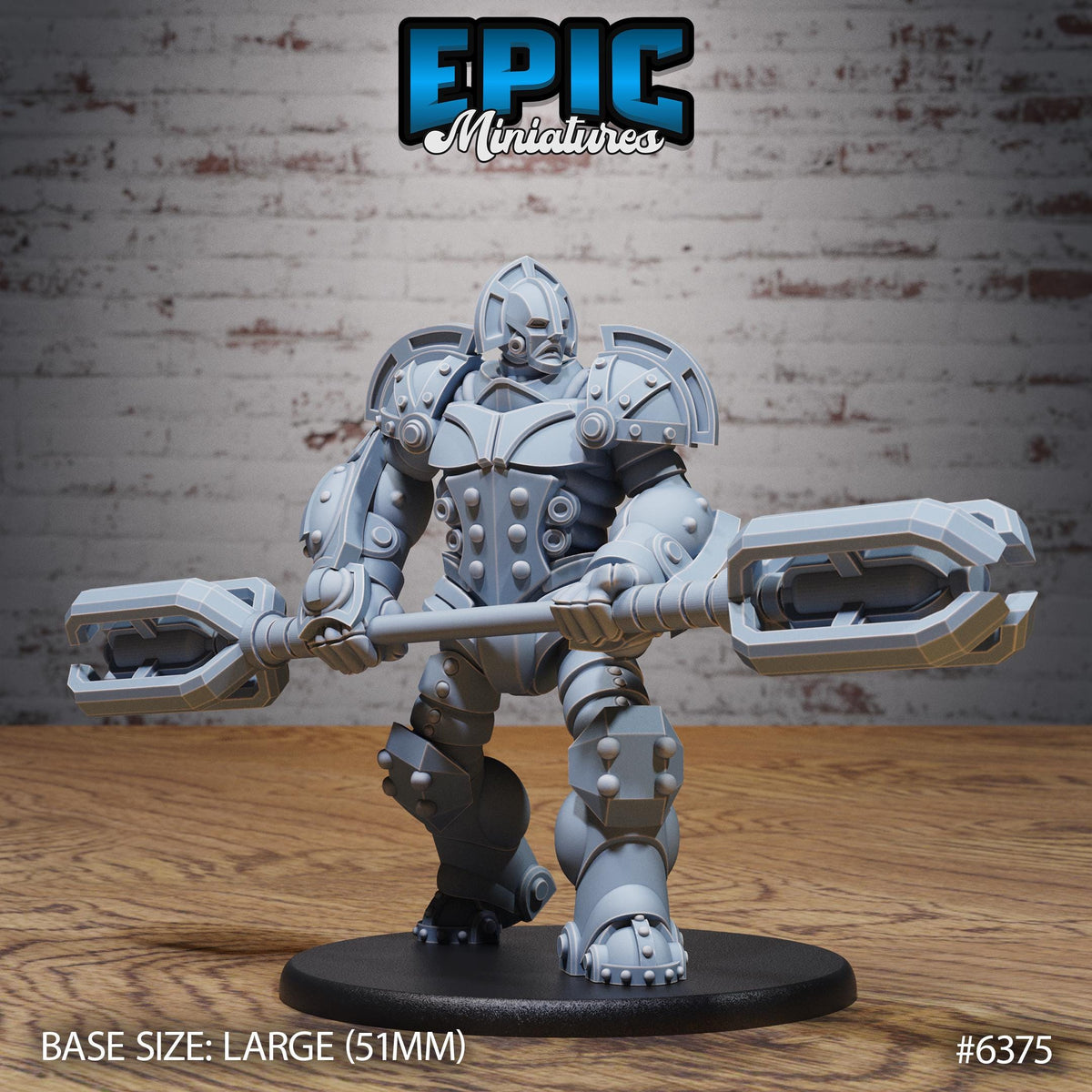 Mechanus Guard Option #6375 front DND miniature Construct Laboratory 16k resin