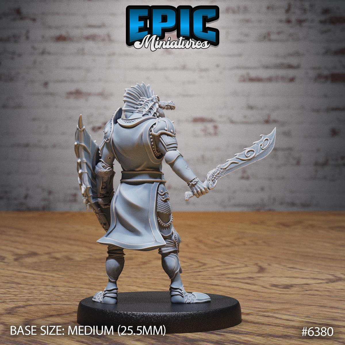 Green Dragonspawn Option #6380 back DND miniature Forest Folk 16k resin