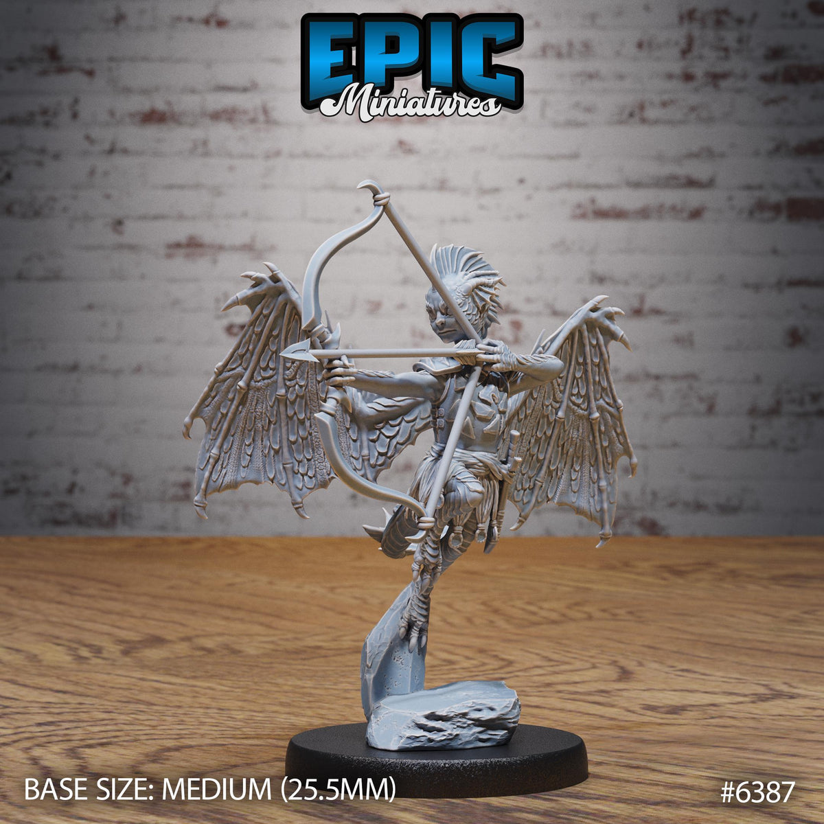 Draxie Dragon Pixie Adventurer Option #6387 front DND miniature Forest Folk 16k resin