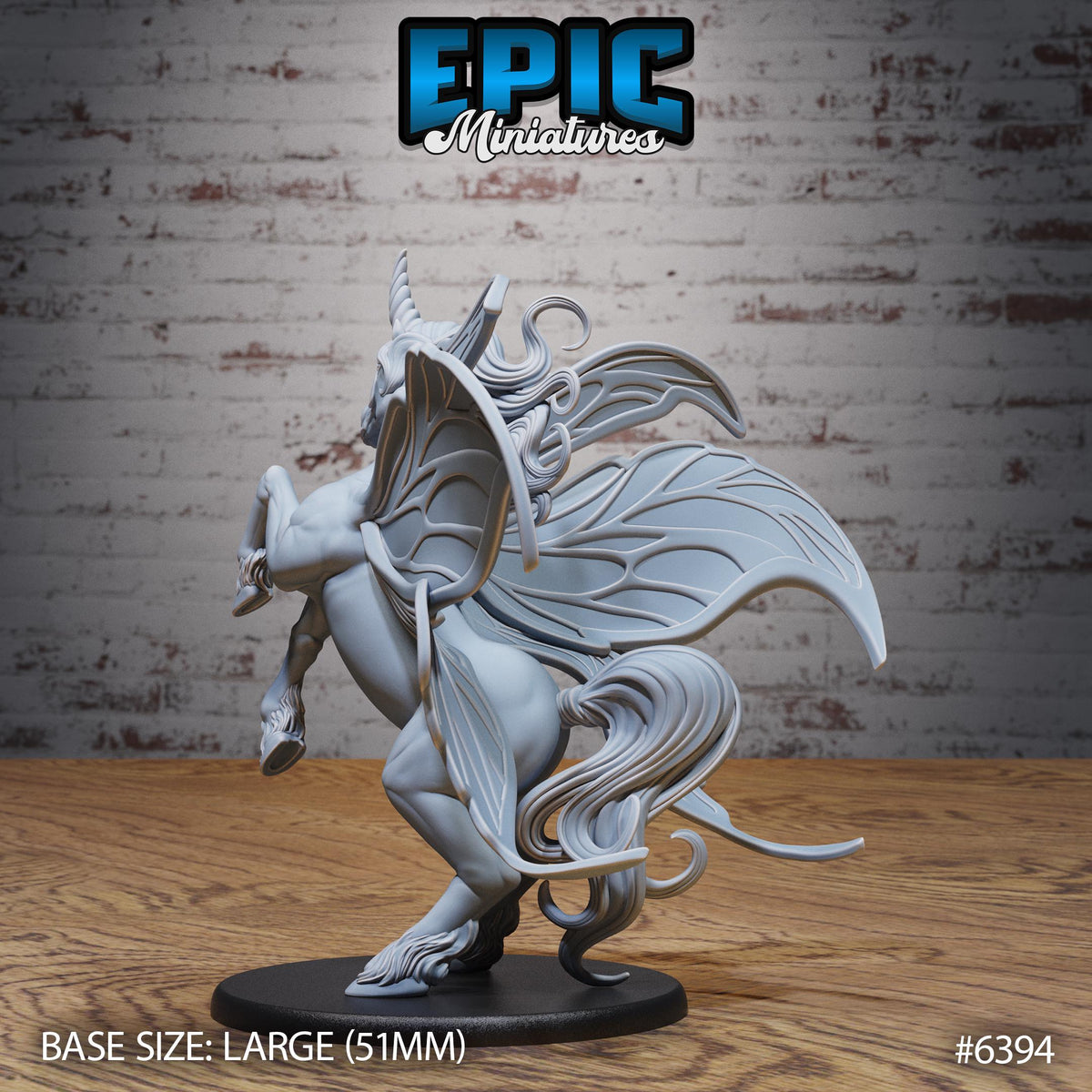 Fairy Pegasus Option #6394 back DND miniature Forest Folk 16k resin